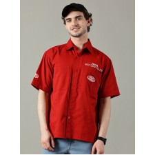 POLOKOŠILE (TRIČKO S LÍMEČKEM) ČERVENÉ - JAWA MOTORCYCLES - (UNISEX)